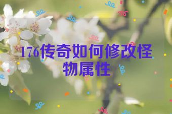 176传奇如何修改怪物属性