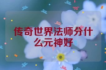 传奇世界法师分什么元神好