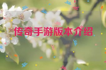 传奇手游版本介绍