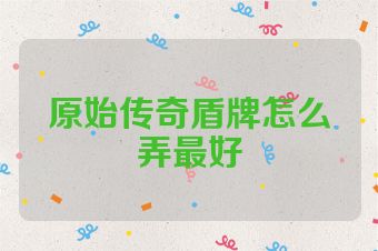 原始传奇盾牌怎么弄最好