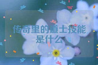 传奇里的道士技能是什么