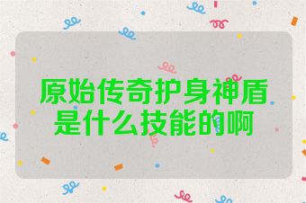 原始传奇护身神盾是什么技能的啊