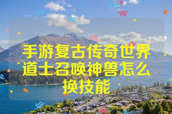 手游复古传奇世界道士召唤神兽怎么换技能