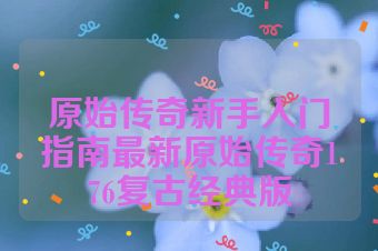 原始传奇新手入门指南最新原始传奇176复古经典版