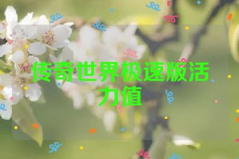 传奇世界极速版活力值