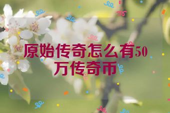原始传奇怎么有50万传奇币