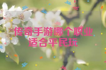 传奇手游哪个职业适合平民玩