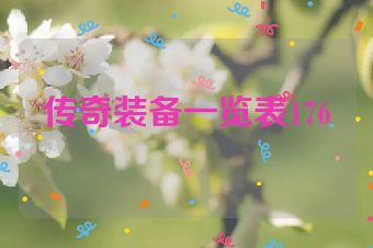 传奇装备一览表176