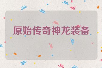 原始传奇神龙装备