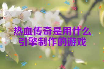 热血传奇是用什么引擎制作的游戏