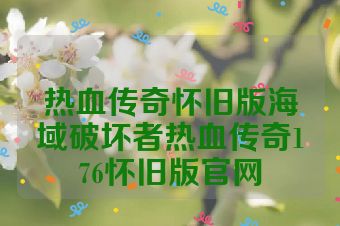 热血传奇怀旧版海域破坏者热血传奇176怀旧版官网