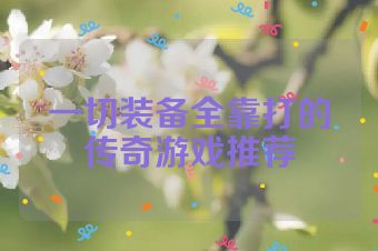 一切装备全靠打的传奇游戏推荐