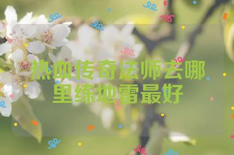 热血传奇法师去哪里练地雷最好