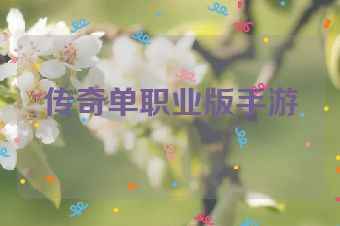 传奇单职业版手游