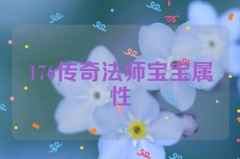 176传奇法师宝宝属性