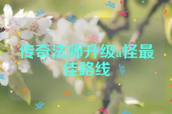 传奇法师升级a怪最佳路线