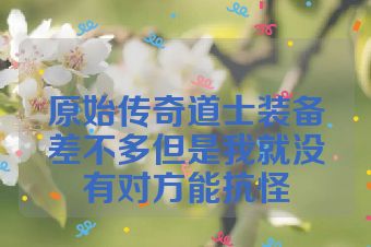 原始传奇道士装备差不多但是我就没有对方能抗怪
