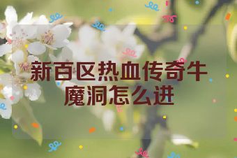 新百区热血传奇牛魔洞怎么进