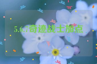 5.6.7奇迹战士加点