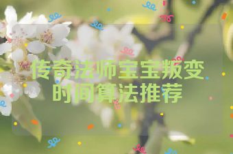 传奇法师宝宝叛变时间算法推荐