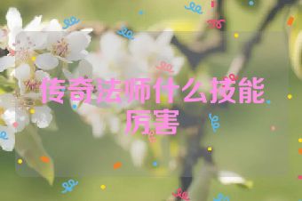 传奇法师什么技能厉害