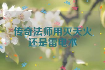 传奇法师用灭天火还是雷电术