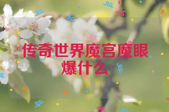 传奇世界魔宫魔眼爆什么