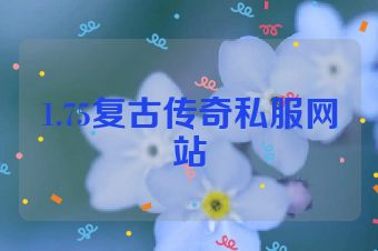1.75复古传奇私服网站