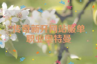 传奇新开网站服单职业奥特曼