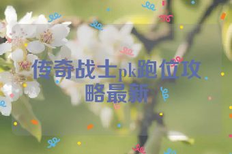 传奇战士pk跑位攻略最新