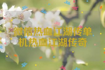微信热血江湖传单机热血江湖传奇