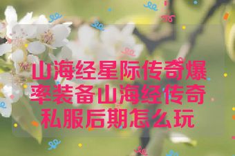 山海经星际传奇爆率装备山海经传奇私服后期怎么玩