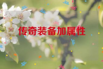 传奇装备加属性