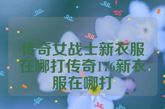 传奇女战士新衣服在哪打传奇176新衣服在哪打