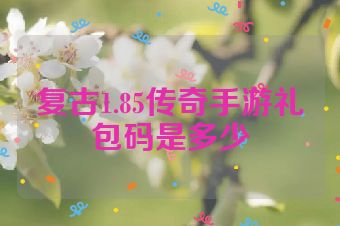 复古1.85传奇手游礼包码是多少