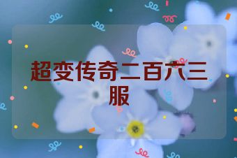 超变传奇二百六三服