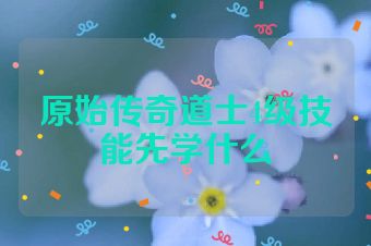 原始传奇道士4级技能先学什么