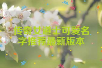 传奇女道士可爱名字推荐最新版本