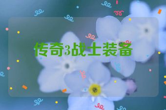 传奇3战士装备