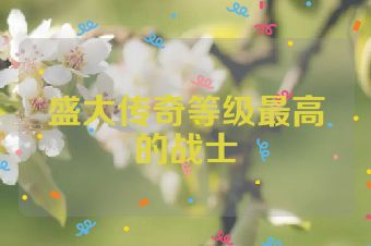 盛大传奇等级最高的战士