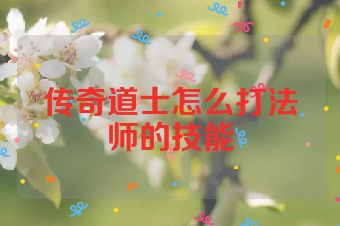 传奇道士怎么打法师的技能