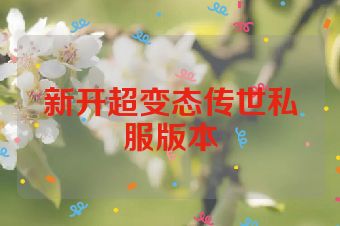 新开超变态传世私服版本