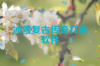冰雪复古传奇打金软件