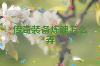 传奇装备炼魂怎么弄