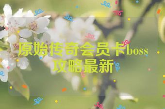 原始传奇会员卡boss攻略最新