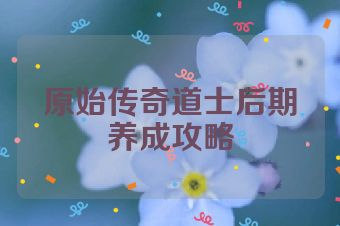 原始传奇道士后期养成攻略