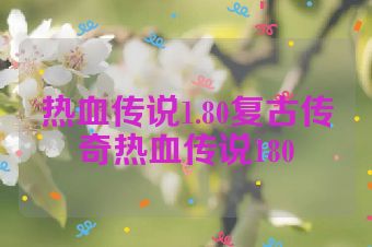 热血传说1.80复古传奇热血传说180