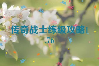 传奇战士练级攻略1.76