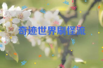 奇迹世界刷怪流