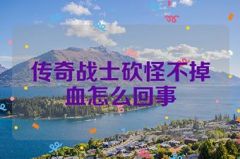 传奇战士砍怪不掉血怎么回事